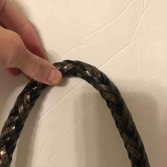 BRIGHTON 👛 silvery bronze bag braided handle